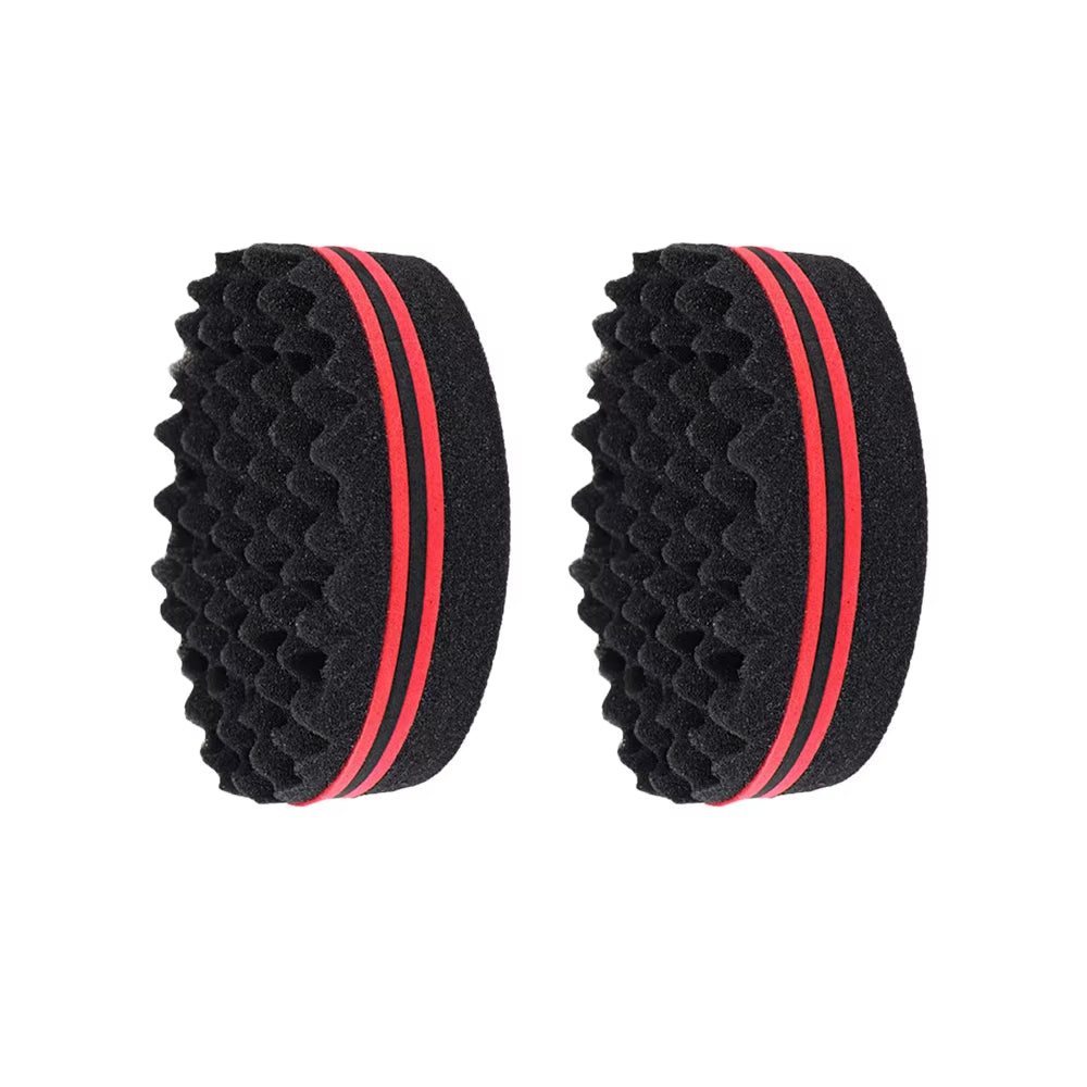Oval Double Sides Magic Twist Hair Brush Sponge Brush Big Holes Barber Sponge Brush Twist Hair Afro Curl as Hair Care Tools