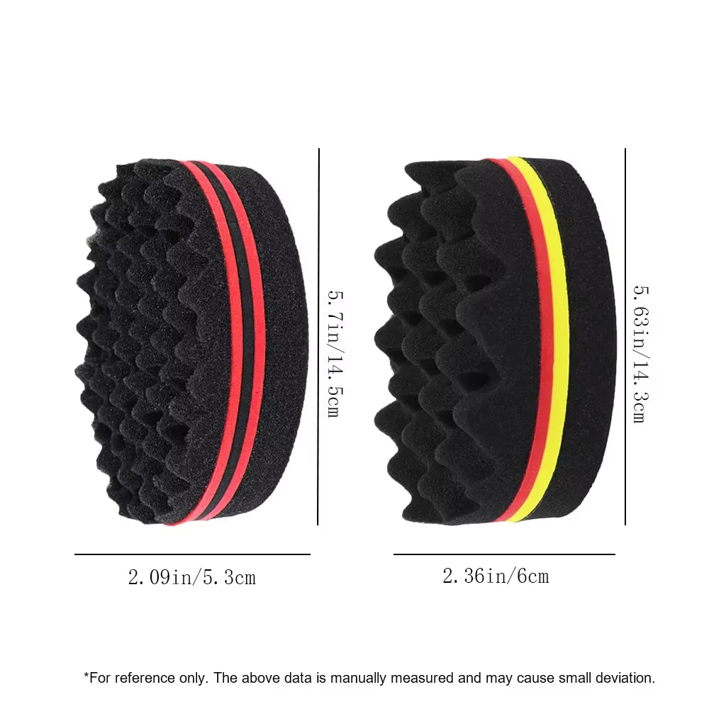 Oval Double Sides Magic Twist Hair Brush Sponge Brush Big Holes Barber Sponge Brush Twist Hair Afro Curl as Hair Care Tools