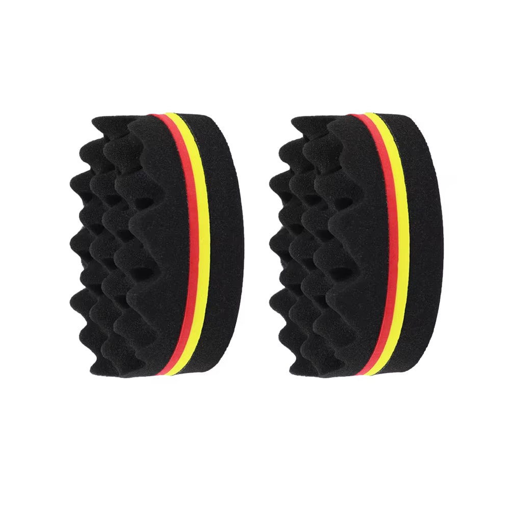 Oval Double Sides Magic Twist Hair Brush Sponge Brush Big Holes Barber Sponge Brush Twist Hair Afro Curl as Hair Care Tools