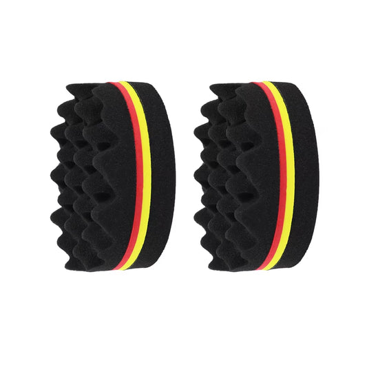 Oval Double Sides Magic Twist Hair Brush Sponge Brush Big Holes Barber Sponge Brush Twist Hair Afro Curl as Hair Care Tools