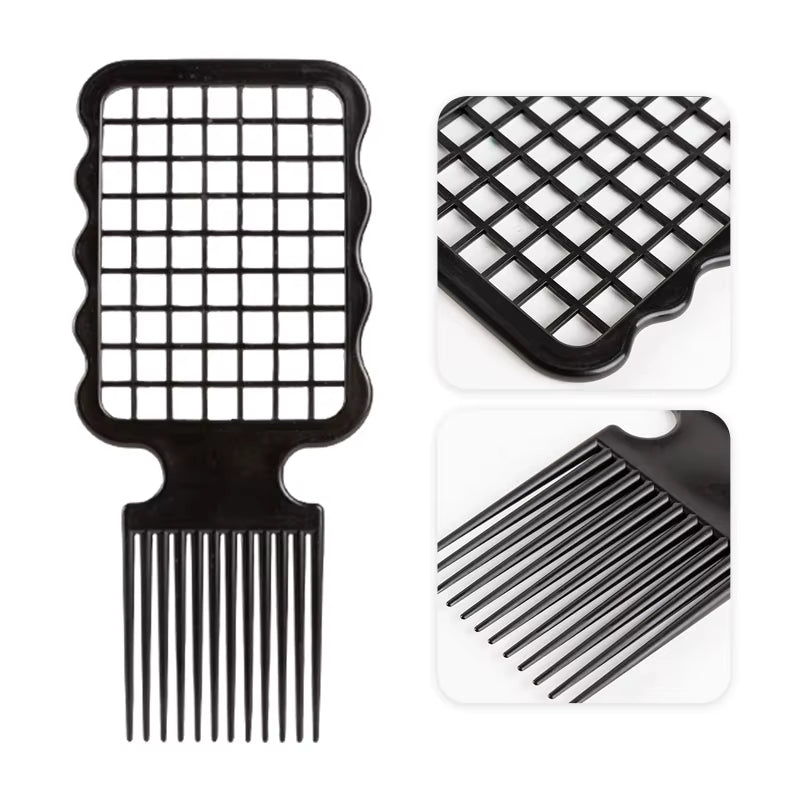 1Pcs Professional Afro Fork Comb Wide Teeth Hairdressing Brush Anti-Static Heat-Resistant Hair Styling Tools Curly Hair Brush