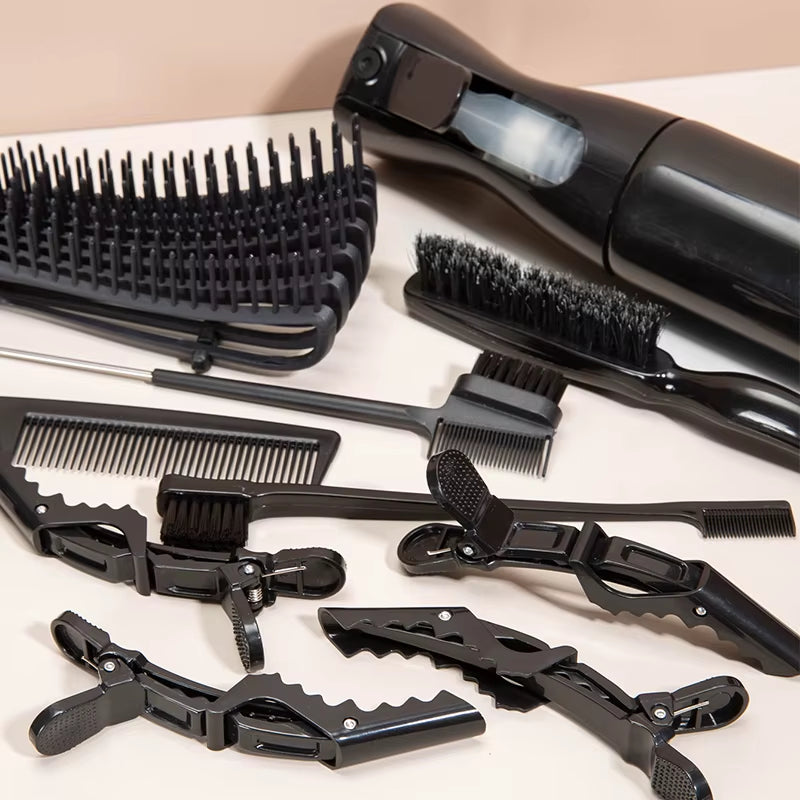 Detangling Brush 10 Pieces Hair Brush Set for Afro Curly Coily Long Hair Knots Detangler Easy to Clean Hair Care Styling Tools